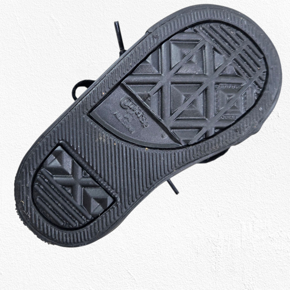 Converse All Star Chuck Taylor Low Top Sneakers Black Monochrome Infant Size 4 - Picture 9 of 9